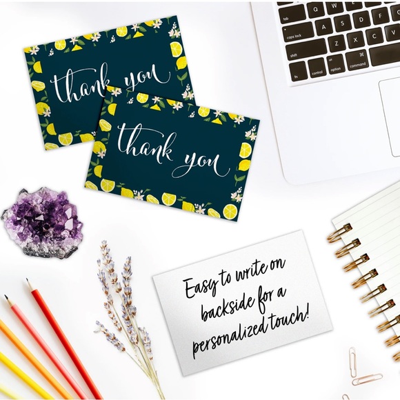 25 Pack 4X6 Lemon Thank You Cards PRICE IS FIRM - Picture 2 of 5